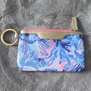 Lilly Pulitzer Vibrant Blue and Pink Card Holder